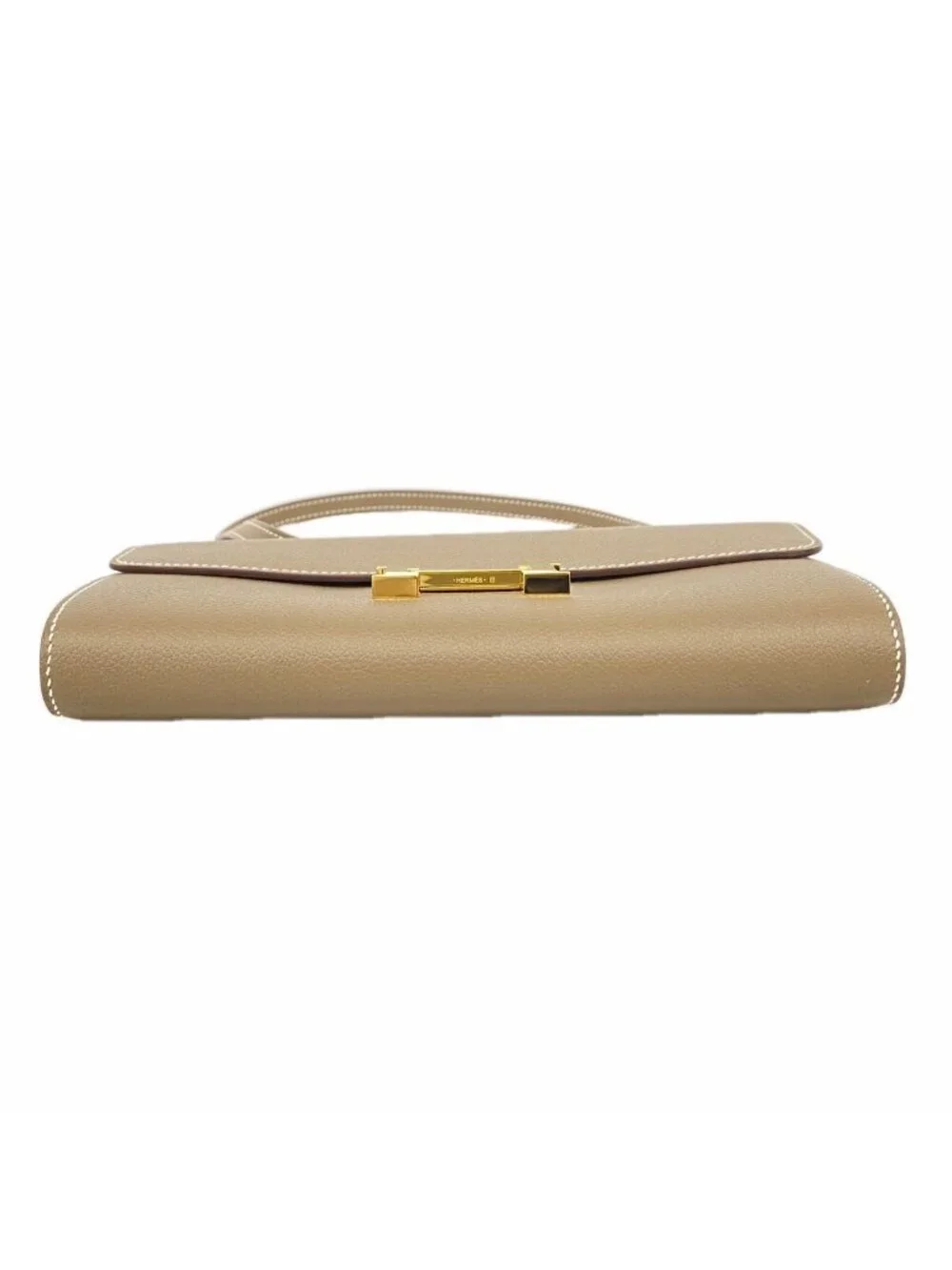 Hermes Wallet on Chain Constance to Go Evercolor Etoupe Gold Shoulder Bag